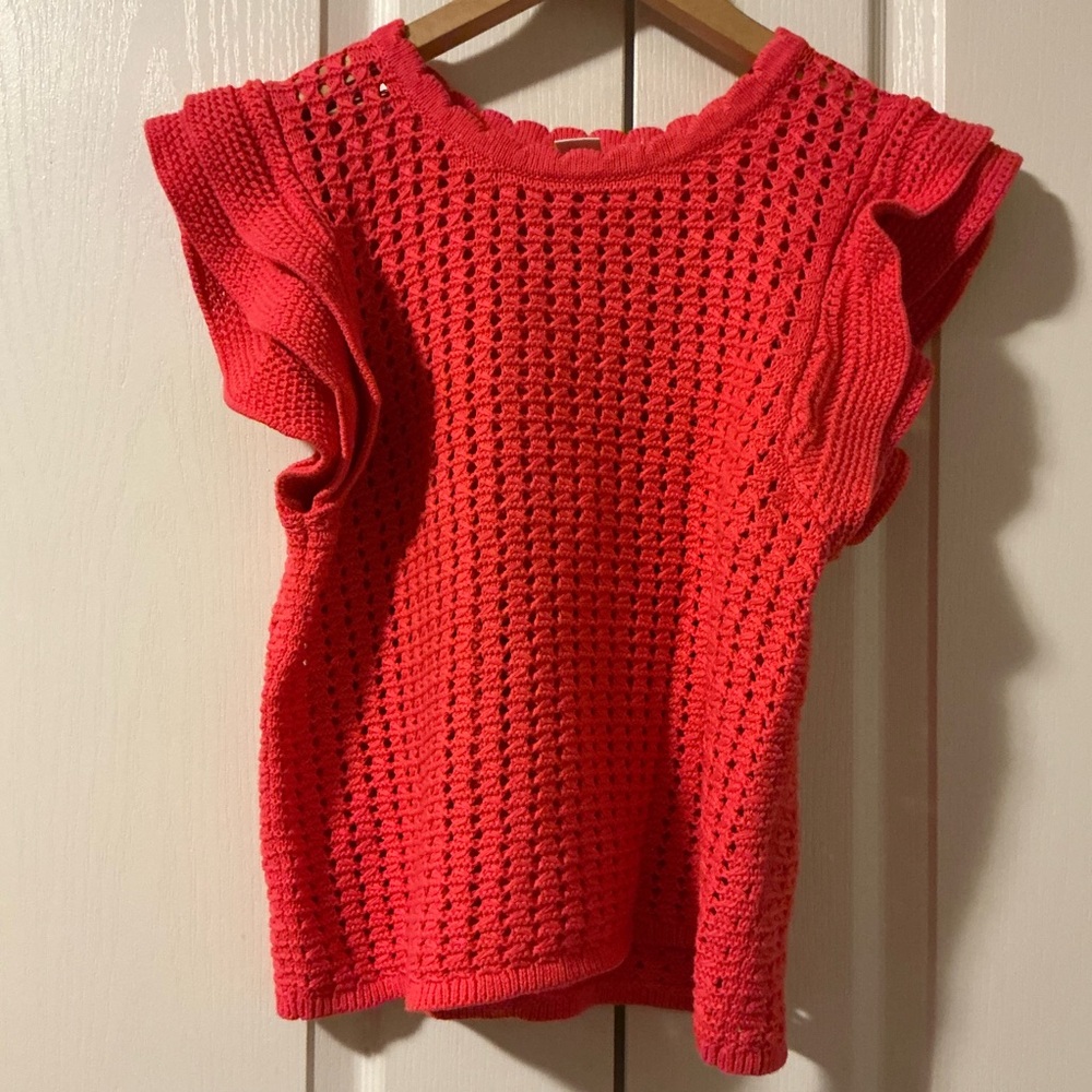 GAP Women's Coral Knit Short-Sleeve Sweater, S